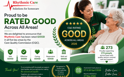 Rhythmic Care Proudly Rated GOOD Across All Areas by CQC